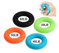 4 Pièces Renfort de Préhension de la Main, Entraîneur de Doigts, Finger Strengthener, Hand Gripper Exerciser Trainer Silicone Portable Entraîneur Musculaire pour Le Sport - 30 à 60 lb