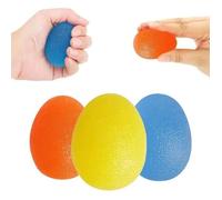 4 Pièces Résistance Balle en Silice pour Exercices à la Main et Doigts - Hand Grip Musculation en Forme D'œuf - 4 Couleurs