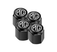 4 Pieces Résistant à la Corrosion Bouchon de Valve Voiture pour MG MG4 2022-2023, Bouchons Anti-poussière de Pneu de Voiture en métal,Black