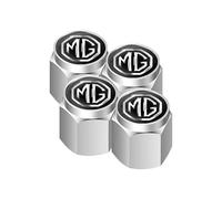 4 Pieces Résistant à la Corrosion Bouchon de Valve Voiture pour MG ZS EV 2018-2021, Bouchons Anti-poussière de Pneu de Voiture en métal,Silver