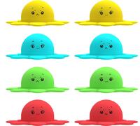 4 pièces réversibles nouveau jouet en silicone Flip farci Octopus réversible poupée flippante Jouet en silicone de simulation mignon