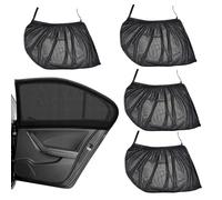 4 Pièces Rideau Soleil Voiture pour Alfa Romeo Stelvio with Speaker on The Left Side 2022-2024, Bloquer Les Rayons UV Anti Moustiquaire Pare-Soleil de Voiture Accessoires Auto