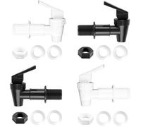 4 Pièces Robinet en Plastique pour Distributeur de Boissons, Robinet Recuperateur Eau de Pluie 3/4 Pouces Standard