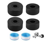 4 Pièces Rosace Mitigeur Douche, 25mm Rosace Robinet Cache Tuyau Acier Inoxydable, Couverture Décorative pour Tuyaux de Douche, Rosace Radiateur, pour Conduites D'eau, Conduites de Gaz (Noir)