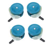 4 Pièces Roue pour Poussette Bébé Pivotante Amovible en Pp | Insertion Directe, Entretien Facile, Usage Extérieur, pour Trotteur Assis, Usage Jour et Nuit, Bleu Ciel