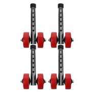 4 Pièces Roues de Rechange 8 Niveaux Déambulateur Réglables | Acier Inoxydable et Caoutchouc, Usage Intérieur et Extérieur, Installation Rapide, pour Walker et Handicap Walker