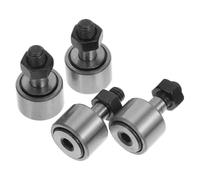 4 Pièces Roulement à Rouleaux de Type Boulon, Palier Suiveur | Acier Argenté, pour Applications Industrielles et Rail de Guidage, Installation Facile, Fonctionnement Fluide