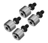4 Pièces Roulement à Rouleaux, Palier de Came Boulonné | Acier de Roulement, Filetage Mâle, Bague Extérieure Épaisse, pour Guides Linéaires et Profils de Came