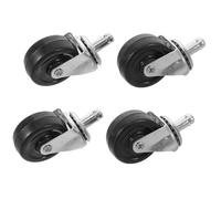 4 Pièces Roulette D'aspirateur Pivotante de Remplacement 11mm | Compatibilité, Base D'aspirateur et Appareils Cuisine, Noir, Contact Élargi, Axe Renforcé