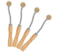 4 Pièces Roulette de Marquage Couture en Bois et Métal | Outil DIY pour Couture, Traçage Précis, Usage sur Bâche et Textile, Accessoire Pratique de Base