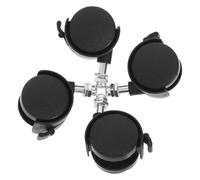 4 Pièces Roulette de Rechange 8 MM pour Radiateur Électrique à Bain | PP Noir, Design Pivotant, Fixation par Trou de Plaque 0,31 Po, Lot