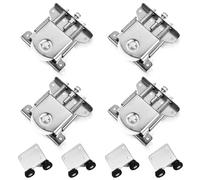 4 Pièces Roulette Porte Coulissante Placard, Kit Porte Coulissante Pour Armoires Placard, Blanc Galvanisé Anticorrosion- Pour Portes Coulissantes, Armoires, Vitrines