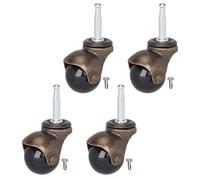 4 Pièces Roulettes de Chaise de Bureau Pivotantes 8x38 Mm en Fer