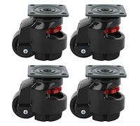 4 Pièces Roulettes de Machine de Nivellement GD40F Roulette de Réglage de Niveau Roue de Rouleau Industrielle Robuste Roues de Roulette de Nivellement Noires