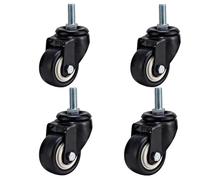4 pièces roulettes de meubles 2 pouces roues robustes chaise de bureau roulette à vis pivotante universelle avec freins for chariot chariot Table de bureau(4pcs Screw Swivel)