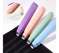 4 pièces Ruban adhésif de couleur dégradée, Ruban adhésif double face de type stylo, Dévidoir de ruban, Grande capacité, Fourniture de papeterie essentielle, Pour mémo, journal intime, artisanat, trav
