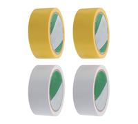 4 Pièces Ruban de Marquage de Terrain de Sport PVC Jaune Blanc | Définition Nette des Limites, Pose Rapide, Usage Temporaire, pour Gymnase, Glace et Tennis