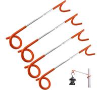 4 Pieces S Shaped Lantern Hook,Lantern Hook For Camping,Tent Hanging Lamp Hooks,For Garden Camping Lanterns Tent,Camping