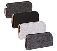 4 pièces sacs de papeterie de grande capacité sacs d'école avec serrure à paillettes pour étudiants et bureau noir/gris foncé/gris clair/gris noir