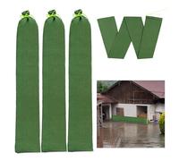 4 Pièces Sacs de Sable Longs en Toile, Sacs de Sable pour Inondation avec Lien à Nouer, pour Garage, Portes, Porte de Cave, 120 × 20 cm