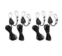 4 pièces Sangle à Cliquet Sangle Cliquet Corde Système de Suspension Rope Ratchet Poulie à Corde Corde à cliquet avec Crochets de Suspension（2m）