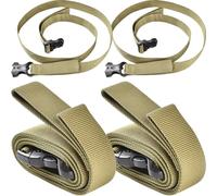 4 Pièces Sangle de Valise Réglable en PP, Khaki, Double Boucle