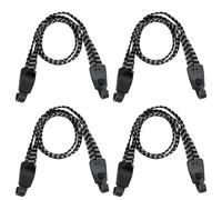 4 Pièces Sangle Elastique Velo Porte Bagage avec Crochet Plastique, Tendeurs Elastique avec Crochets, Sandow Elastique Moto Noir avec Crochet pour la Manipulation de Marchandises