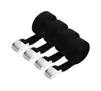 4 Pièces Sangle - Sangle Arrimage 20mm x 2m - Sangles - Sangles de Tension réglables - avec Boucle de Verrouillage - Largeur 20 mm - idéales pour Transport, Bagages, Charges et Camping (Noir)