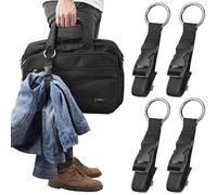 4 Pièces Sangles de Bagage pour Ajouter Un Sac, Ajout de Bagages, Pince à Veste, Libérez Vos Mains, Sangles de Sacs en Nylon pour Bagages, Sangle Élastique de Valise pour Voyage Activités Plein Air