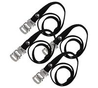 4 Pièces Sangles de Pédales de Vélo Réglables en Nylon Boucle Métal | Fixation pour Cale-pieds et Cages, Ajustement Polyvalent, pour Cyclistes Urbains, Vélo à Pignon Fixe et Sentiers