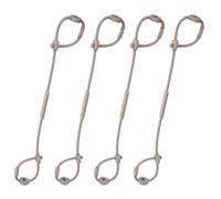 4 Pièces Sangles En Silicone Pour Jouets, Clip Pour Accessoires De Chaise Haute, Sangles De Sécurité En Silicone Multifonctionnelles Pour Jouets De Dentition, Tasses, Biberons, Mannequins - 51.5cm