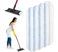 4 Pièces Serpillere Recharge pour Vileda H2PrO Balai Kit, Microfibre pour O-Cedar H2PrO Lavette Absorbante Recharge