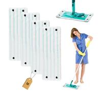4 Pièces Serpillères de Rechange pour Leifheit Clean Twist M Micro Duo Microfibre Kit,33x15cm pour Leifheit Clean Twist M Micro Duo Housses de Rechange, pour Décontamination, Tous Les Sols