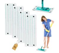 4 Pièces Serpillères de Rechange pour Leifheit Clean Twist XL Micro Duo 49x15cm Kit, pour Leifheit Clean Twist XL Micro Duo Housses de Rechange en Microfibre, pour Tous Les Sols, Décontamination