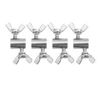 4 Pièces Serrage-câble en Acier Inoxydable à Serrage Manuel | Préserve la Boucle du Filin, Limite le Glissement, Usage Nautique et Garde-corps Temporaire, Finition Argenté
