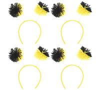 4 Pièces Serrage-tête Costume Abeille Bandeau Festif Duveteux | Polyester et Ps, Style Doux et Léger, Usage Familial ou Fête Patriotique, Intégration Facile