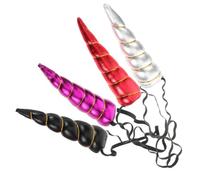 4 Pièces Serrage-tête Licorne Scintillant, Corne et Oreilles | Quatre Styles, Bande Élastique, Facile à Porter, pour Fêtes Princesses, Photos et Costumes D'anniversaire