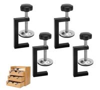 4 Pièces Serre Joint Kit, Plage de Serrage 10-57mm Pince G Réglable, Serre Joint Menuisier Clip de Fixation Outils Accessoires pour Pince de Table Convient pour Fixation du Bois Fabrication Bricolage