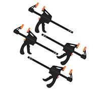 4 Pièces Serres-joints à Une Main, Pince à Barre à Cliquet, Rapide à Cliquet à Libération, Clamp Barre de Fixation pour Bois, Collier Serrage Plastique - 4 Pouces