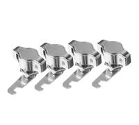 4 Pièces Serrure à Loquet pour Armoire Métallique sans Clé, 25 MM | Verrouillage Automatique, Profil Discret, Alliage de Zinc Argenté, Installation Simple pour Vestiaires et Écoles