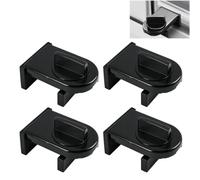 4 Pièces Serrure Butée Réglable,Verrou Baie Coulissante,Serrure de Sécurité pour Fenêtre,Bloque Fenetre Coulissante,Sans Perceuse,pour Portes et Fenêtres Coulissantes,Noir