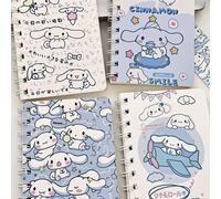 4 pièces Set, Cahier spirale - Conception de dessin animé mignon, Cahier A7, Papier épais, Cahier spirale, Papeterie quotidienne, Sélection de couleurs aléatoires, Mini cahier, Taille de paume, Indisp