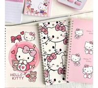 4 pièces Set, Cahier spirale - Conception de dessin animé mignon, Cahier A7, Papier épais, Cahier spirale, Papeterie quotidienne, Sélection de couleurs aléatoires, Mini cahier, Taille de paume, Indisp