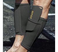 4 pièces/set Jambière de football respirante, Manchons de jambe de compression avec sangle, Pantalon doux et serré, Convient pour le jogging et le football pour adultes Blanc - Longueur du pied L 24-2