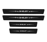 4 Pièces Seuil de Porte Plaque de Seuil en Fibre de Carbone Accessoires de Voiture pour Fo-RD Fiesta Fusion Kuga Edge C-Max Shelby Taurus Explorer Ecosport Escape, Shelby