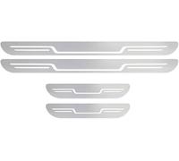 4 Pièces Seuil de Porte Voiture pour Alfa Romeo Giulia GTA/GTAm, Protection de Seuil Acier Inoxydable Anti-Rayures Couvre Marche-Pied Accessoire,C/Silver