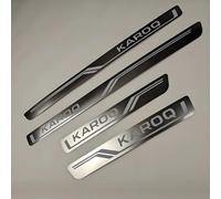 4 Pièces Seuil Porte Voiture Plinthes pour Skoda KAROQ, Acier Inoxydable Bande de Protection de Pédale de Seuil de Porte Voiture