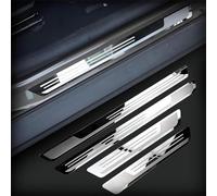 4 Pièces Seuils De Porte pour BMW E39 F10 E60 F30 E46 E36 X1 E84 E90, Protecteur de Seuil Porte Voiture Acier Inoxydable Plaque Protection Garnitures de Seuil Durable