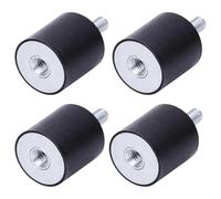 4 Pièces Silent Bloc M6, Plot Amortisseurs Anti Vibration Silenbloc Caoutchouc, Silent Block, Silentblocs Métalliques, Supports en Caoutchouc, pour Voiture, Bateau, Compresseur d'Air (M6 x 28,20 x 15)
