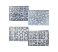 4 Pièces Silicone Ongles Art Moule Accessoire Moules Papillon Thème Moules Décoratifs Texture Pour Différents Types D'ongles En Relief Nail Art Moule